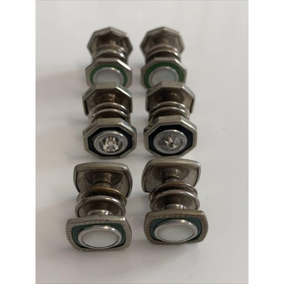 Lot of 3 Sets Art Deco Guilloche Snap Cuff Links